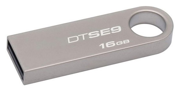 Флеш Диск 16GB Kingston DataTraveler SE9 DTSE9H/16GB-YAN USB2.0 серебристый
