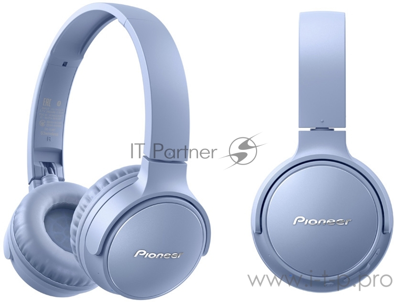 Гарнитура мониторы Pioneer SE-S3BT-L синий беспроводные bluetooth (оголовье)