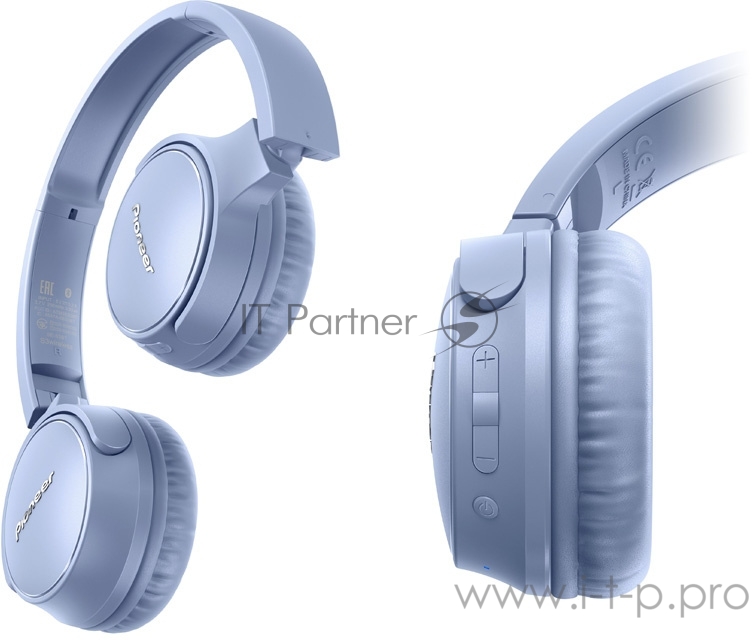 Гарнитура мониторы Pioneer SE-S3BT-L синий беспроводные bluetooth (оголовье)