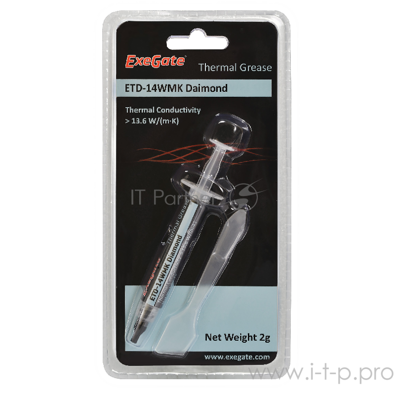 Термопаста ExeGate ETD-14WMK Daimond, шприц с лопаткой, 2г