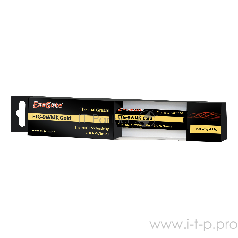 Термопаста ExeGate ETG-9WMK Gold, шприц с лопаткой, 20г