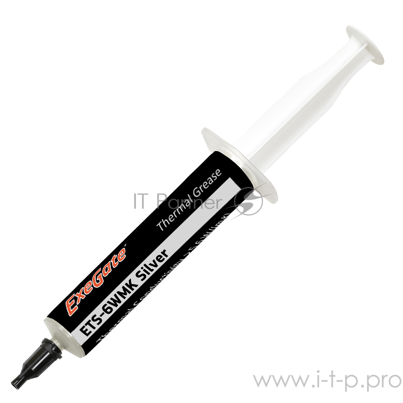Термопаста ExeGate ETS-6WMK Silver, шприц с лопаткой, 30г