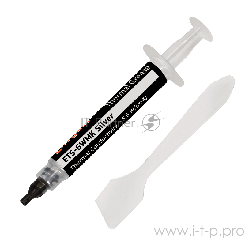 Термопаста ExeGate ETS-6WMK Silver, шприц с лопаткой, 2г