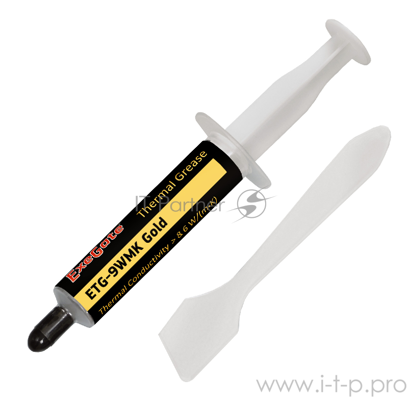 Термопаста ExeGate ETG-9WMK Gold, шприц с лопаткой, 8г