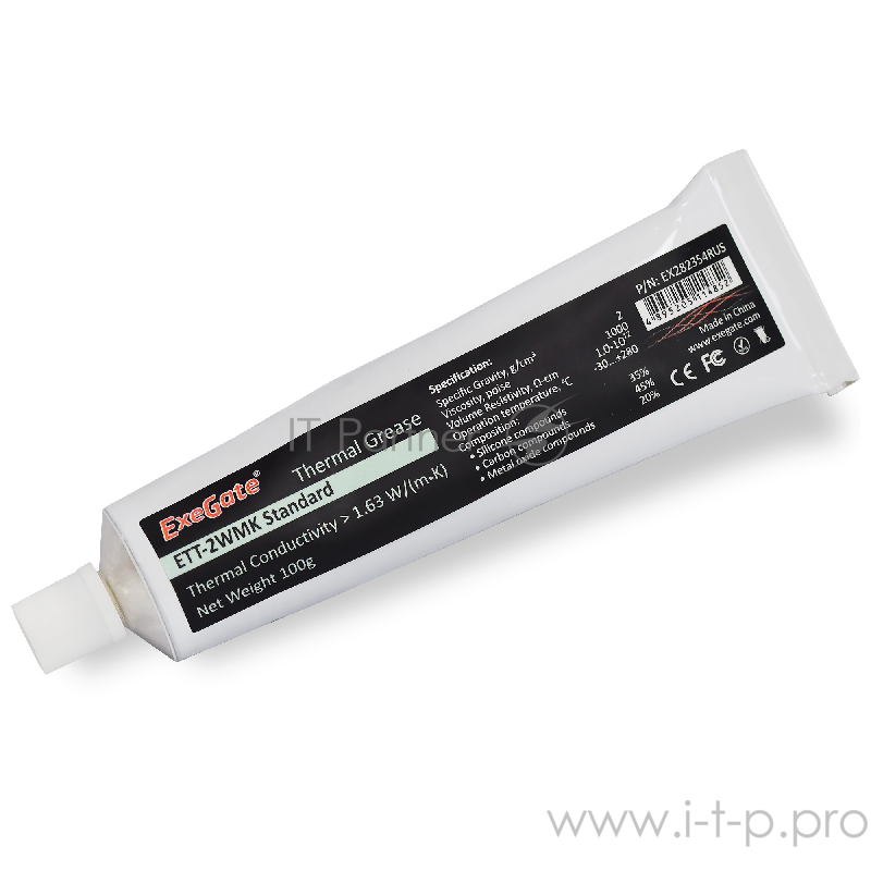 Термопаста ExeGate ETТ-2WMK Standard, тюбик, 100г