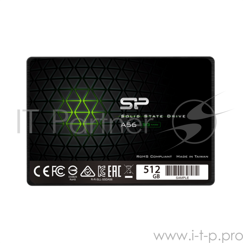 Накопитель SILICON POWER SSD Ace A56 512Gb SATA-III 2,5”/7мм SP512GBSS3A56A25RM