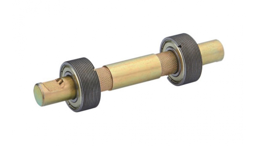 Вал каретки под клин 140mm KL-910Х с промподшипниками на резьбе