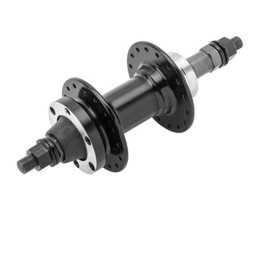 Втулка задняя D244DSE 32Н эксц под трещ./7 скор./диск 6 болт./алюм./чёрн. 130255