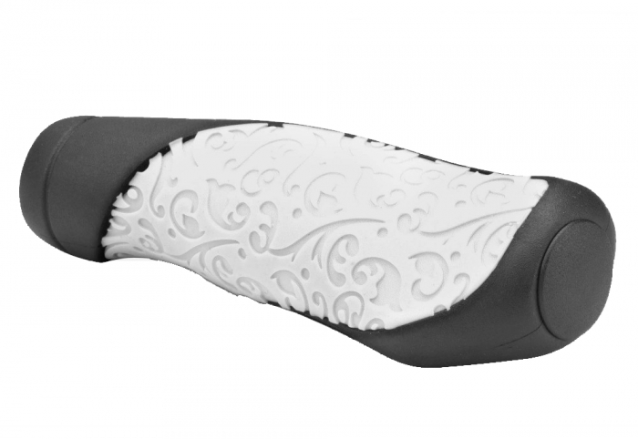 Грипсы VLG-1003АD2,134,5 mm белый-черный 150190