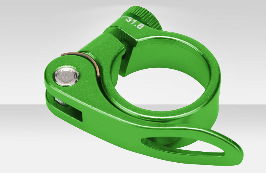 Зажим подседельной трубы BLF-Z1 31,8 мм эксцентрик алюминий Зеленый 180015