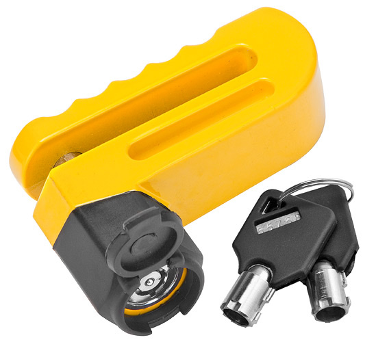 Замок на дисковый тормоз противоугонный 83217 Желтый