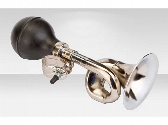 Клаксон 86В В-01 сталь/резина чёрно-хром 210186