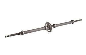 Ось задних колес Energy в сборе с подшипниками и звездой 130070