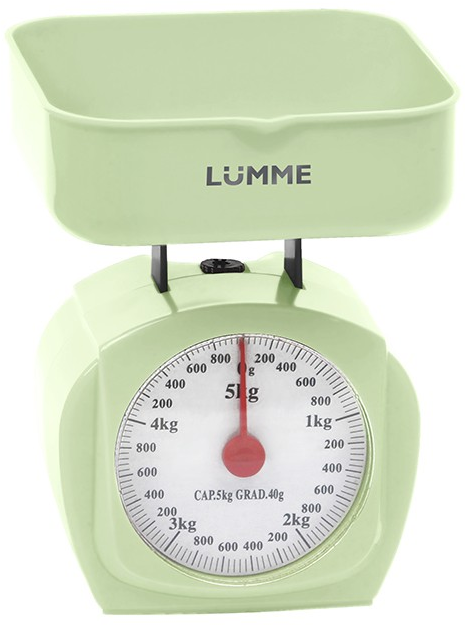 Весы кухонные механические LUMME LU-1302 зеленый нефрит