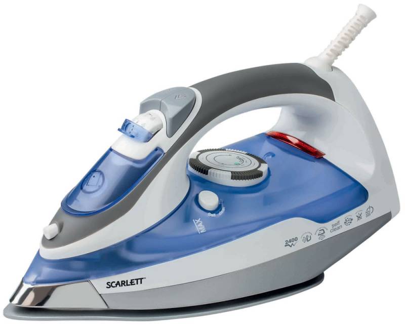 Утюг Scarlett SC-1337S 2400Вт синий/серый