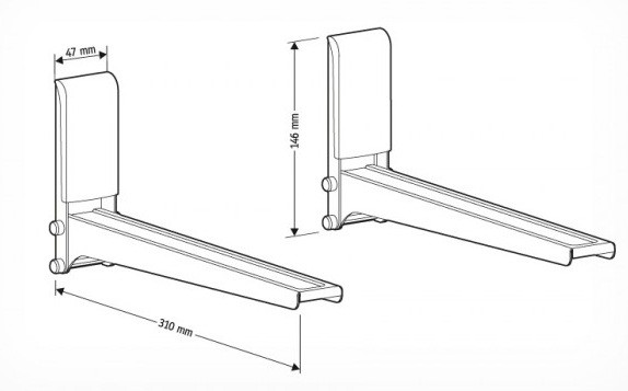 Кронштейн для СВЧ Holder MWS-2005 белый макс.40кг настенный фиксированный