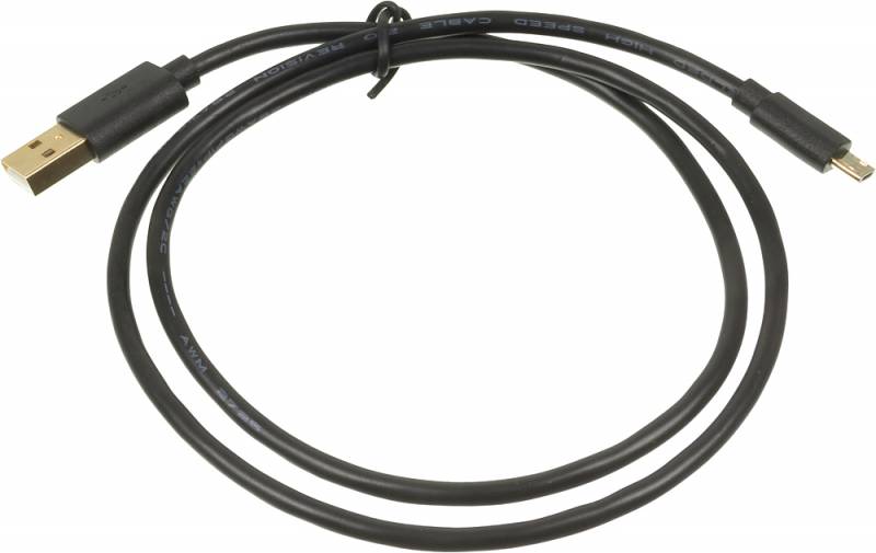 Кабель USB2.0 2A Square Connector USB A (m)/micro USB B (m) 0.75м Позолоченные контакты