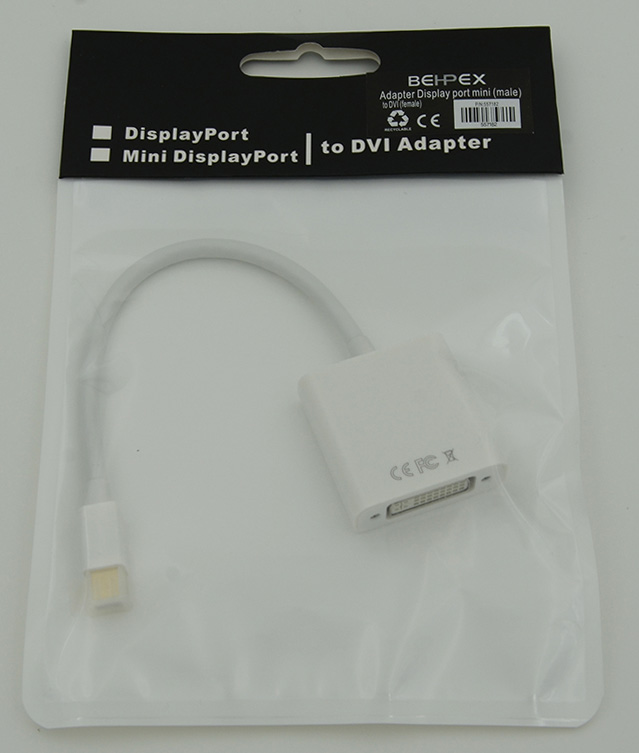 Переходник Display port mini (male) to DVI (female)