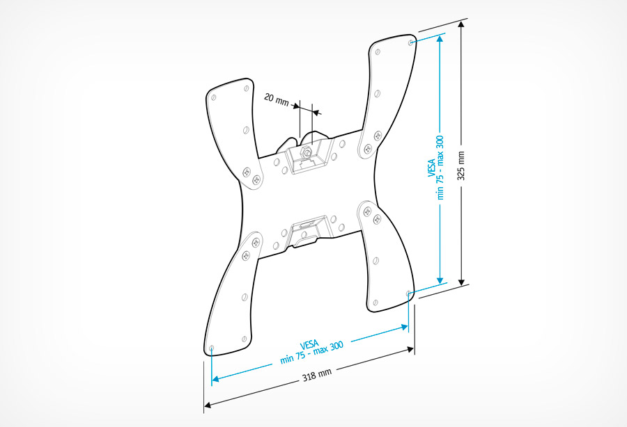 Кронштейн HOLDER LCDS-5057 черный глянец