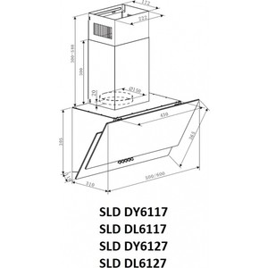 Встраиваемые вытяжки Schaub Lorenz Настенная вытяжка, Ширина 60 см, Отвод/рециркуляция, 700 м3/час, Сенсорное управление, 3-х ступенчатая регулировка скорости, галогенновое освещение 2*20Вт, Металлические моющиеся жироулавливающий фильтр, Уровень шу
