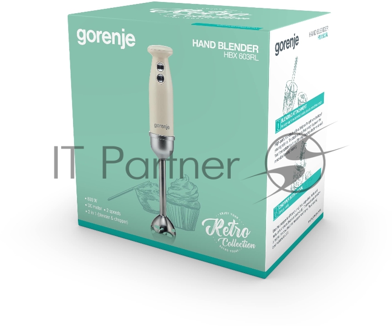 Блендер погружной Gorenje HBX603RL 600Вт белый