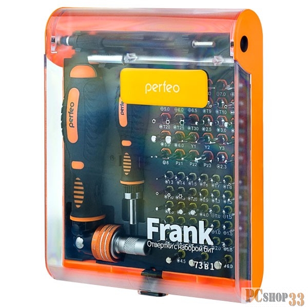 PERFEO (PF_A4879) Набор отверток Frank с битами (насадками) 73 в 1 шт