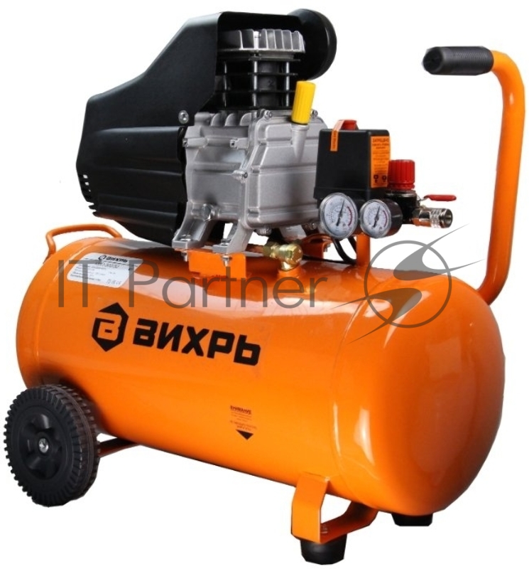 Компрессор поршневой Вихрь КМП-300/50 масляный, оранжевый/черный