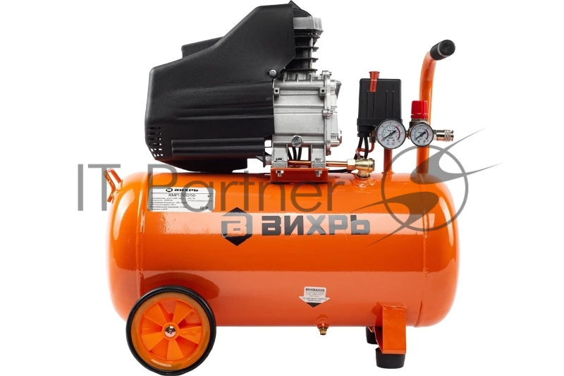Компрессор поршневой Вихрь КМП-300/50 масляный, оранжевый/черный