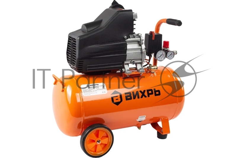 Компрессор поршневой Вихрь КМП-300/50 масляный, оранжевый/черный
