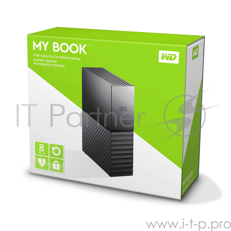 Внешний жёсткий диск WD My Book (New) WDBBGB0080HBK-EESN 8ТБ 3,5 5400RPM USB 3.0 (E4C)