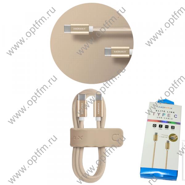 Кабель USB TYPE-C - TYPE-C MOMAX DTC1L, золото