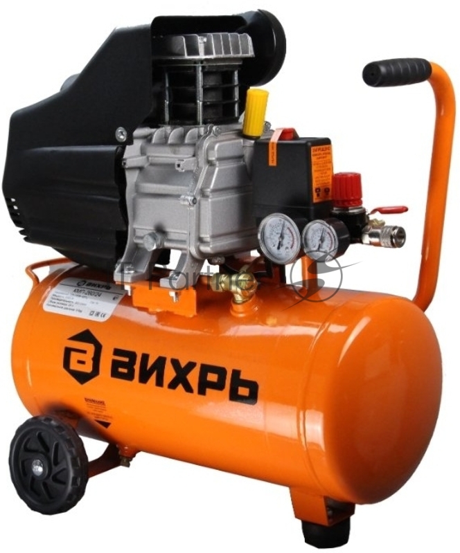 Компрессор поршневой Вихрь КМП-260/24 масляный, оранжевый/черный