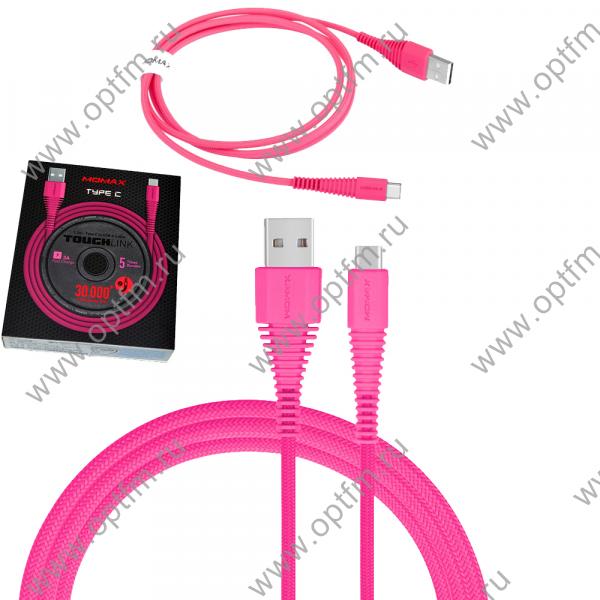 Кабель USB - TYPE-C MOMAX DTA5P, розовый