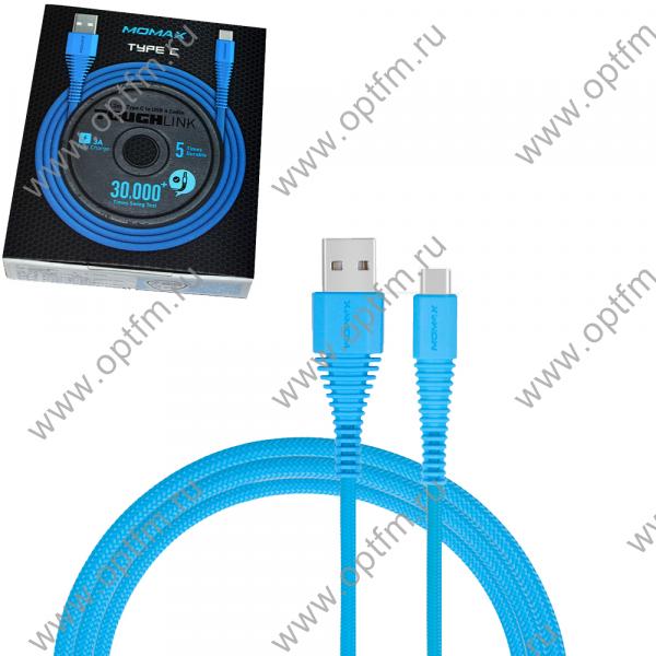 Кабель USB - TYPE-C MOMAX DTA5B, голубой