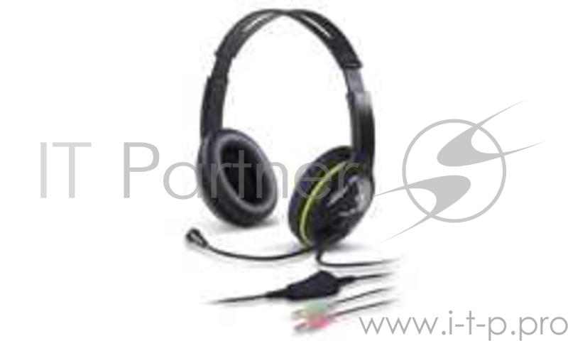 Наушники Genius Гарнитура HS-400A черно/зеленый