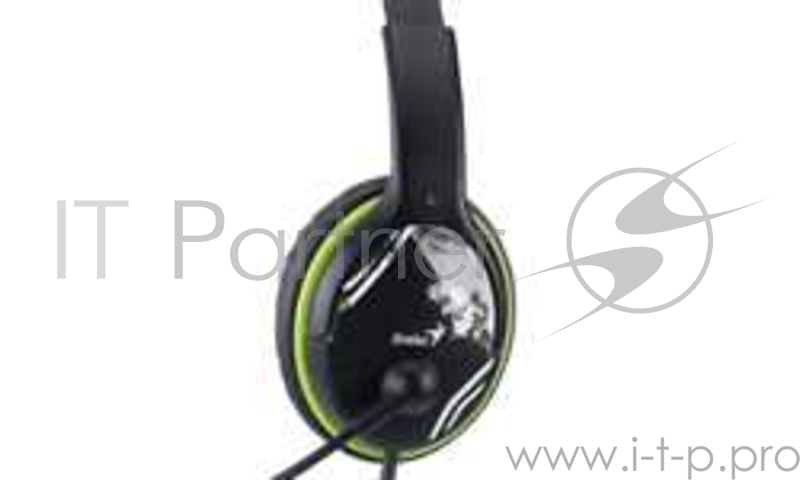 Наушники Genius Гарнитура HS-400A черно/зеленый