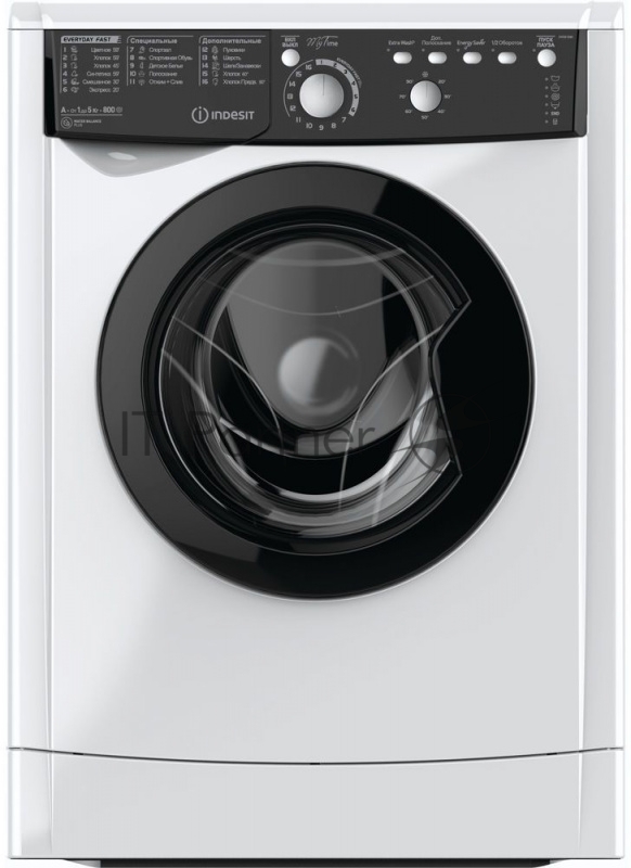 Стиральная машина Indesit EWSB 5085 BK CIS класс: A загр.фронтальная макс.:5кг белый