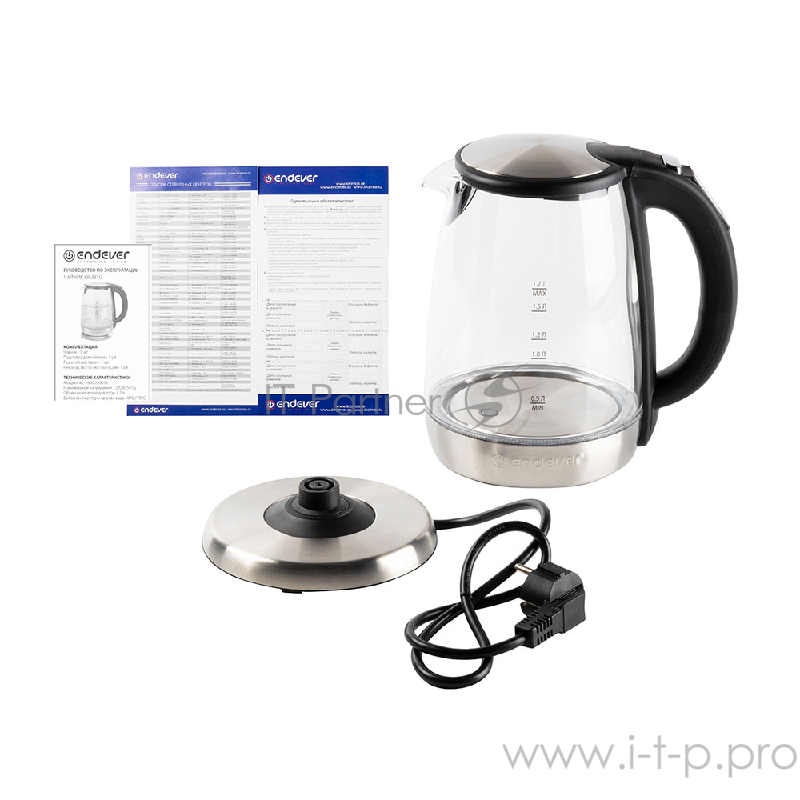 Чайник электрический Endever Skyline.Емкость 1,7л,Мощность 2200Вт,5 температурных режимов.