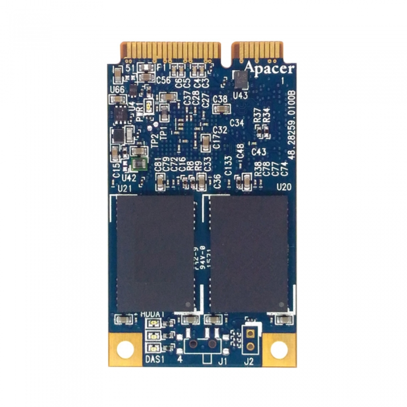 mSATA 64GB Apacer SM210-300 Industrial SSD 81.1AEG4.LK4B2BF MO-300A SATA 6Gb/s, 390/90, IOPS 45/22K, MTBF 1M, MLC, APM064GMFFN-4BTM1W, Thermal Sensor, Bulk