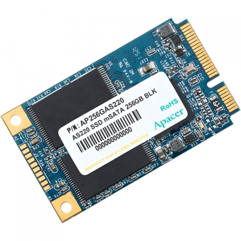mSATA 64GB Apacer SM210-300 Industrial SSD 81.1AEG4.LK4B2BF MO-300A SATA 6Gb/s, 390/90, IOPS 45/22K, MTBF 1M, MLC, APM064GMFFN-4BTM1W, Thermal Sensor, Bulk
