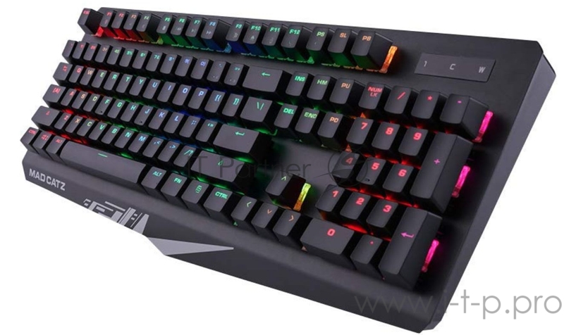 Mad Catz S.T.R.I.K.E. 4 Игровая клавиатура чёрная (Cherry Red Switch, RGB подсветка, аллюминиевая рама, USB)