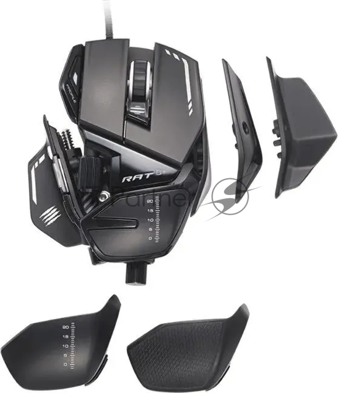 Mad Catz R.A.T. 8+ Игровая мышь чёрная (PMW3389, Omron, USB, 11 кнопок, 16000 dpi, RGB подсветка)