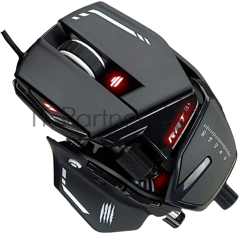 Mad Catz R.A.T. 8+ Игровая мышь чёрная (PMW3389, Omron, USB, 11 кнопок, 16000 dpi, RGB подсветка)