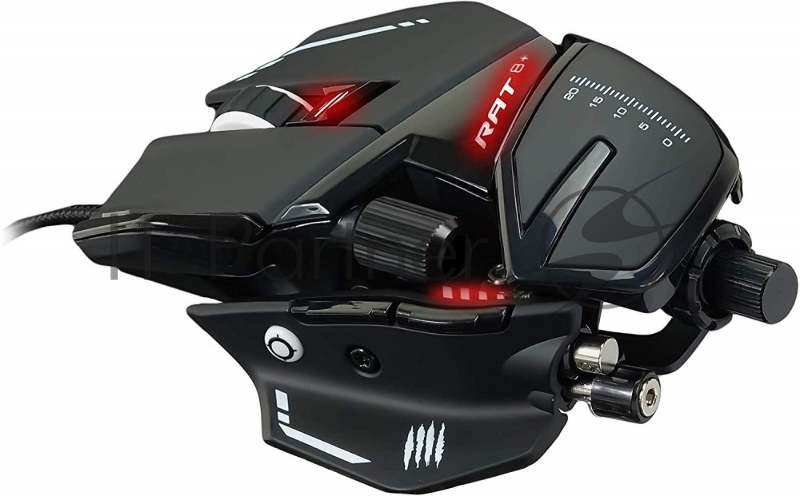 Mad Catz R.A.T. 8+ Игровая мышь чёрная (PMW3389, Omron, USB, 11 кнопок, 16000 dpi, RGB подсветка)