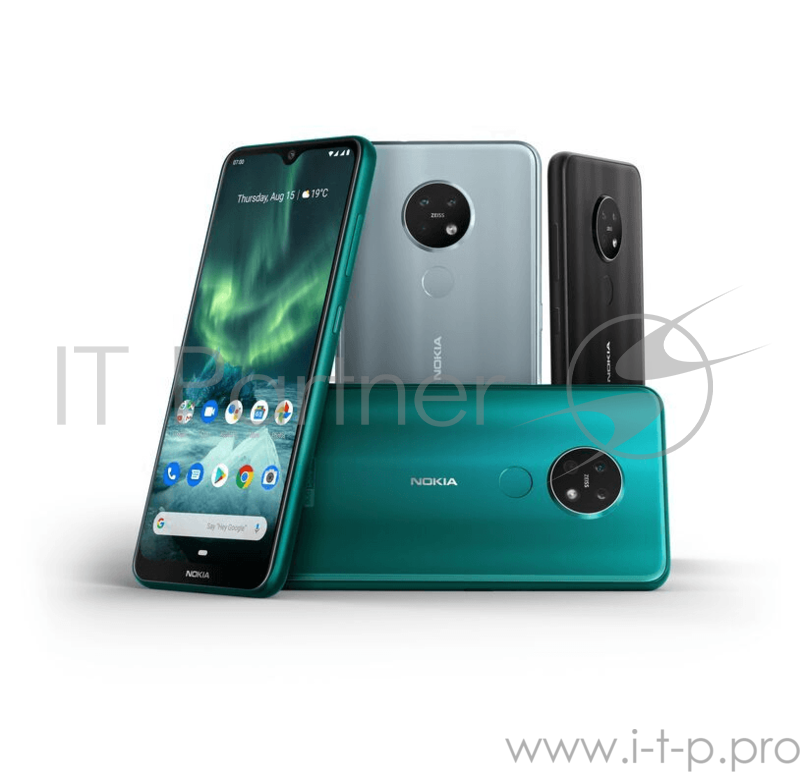 Смартфон Nokia 7.2 DS TA-1196 CHARCOAL, 6.3 1080x2220, 2.2GHz, 8 Core, 4GB RAM, 64GB, up to 512GB flash, 48 МП + 5 МП + 8МП/20Mpix, 2 Sim, 2G, 3G, LTE, BT v5.0, Wi-Fi, NFC, GPS, Galileo, Glonass, Type-C, 3500mAh, Android 9.0 (Pie), 159.88 ммx75.11 мм