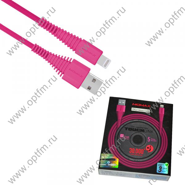Кабель USB - Apple 8pin/lightning MOMAX DL8P, розовый