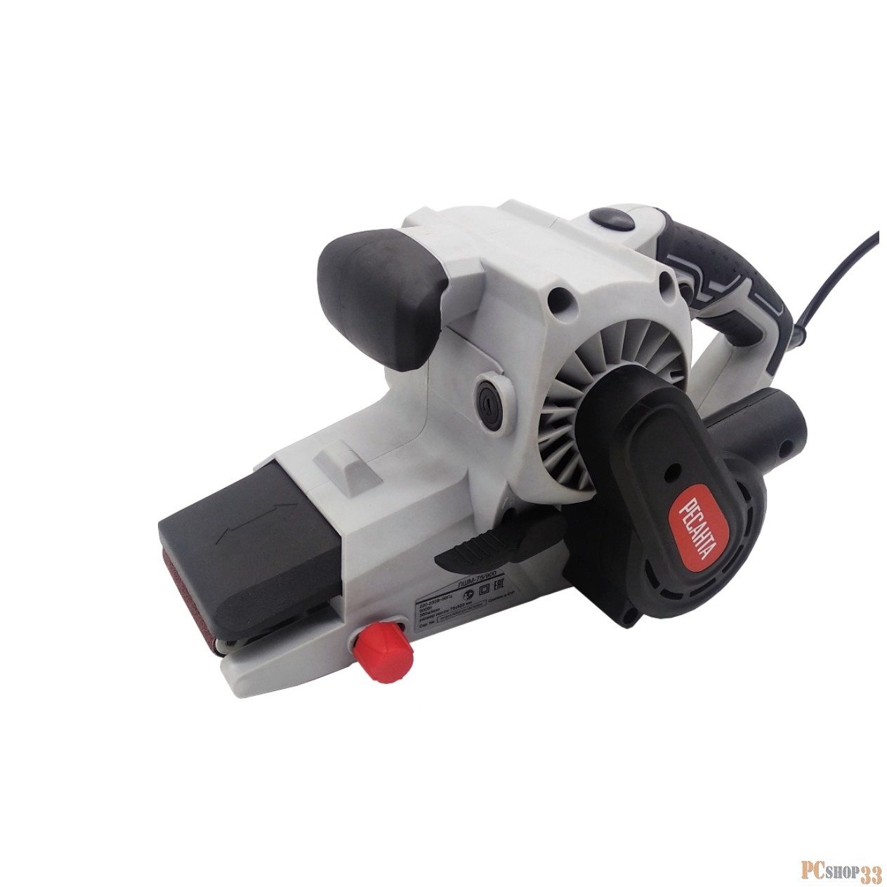 Ленточная шлифовальная машина Ресанта ЛШМ-75/900 900Вт (ширина ленты 75мм)