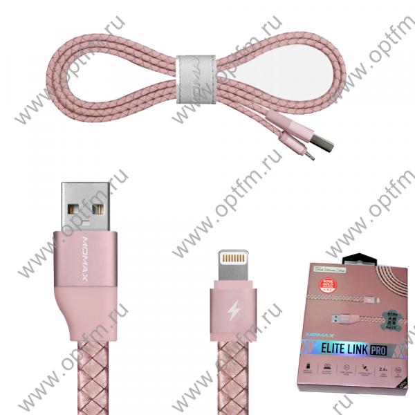 Кабель USB - Apple 8pin/lightning MOMAX DL2L2, розовый