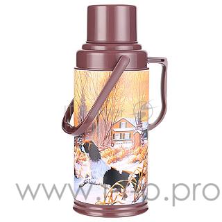Термос со стеклянной колбой ЗАБАВА РК-3204 ОХОТА 3,2л
