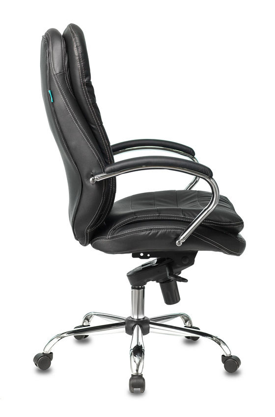 Кресло руководителя Бюрократ T-9950/BLACK черный кожа крестовина хром